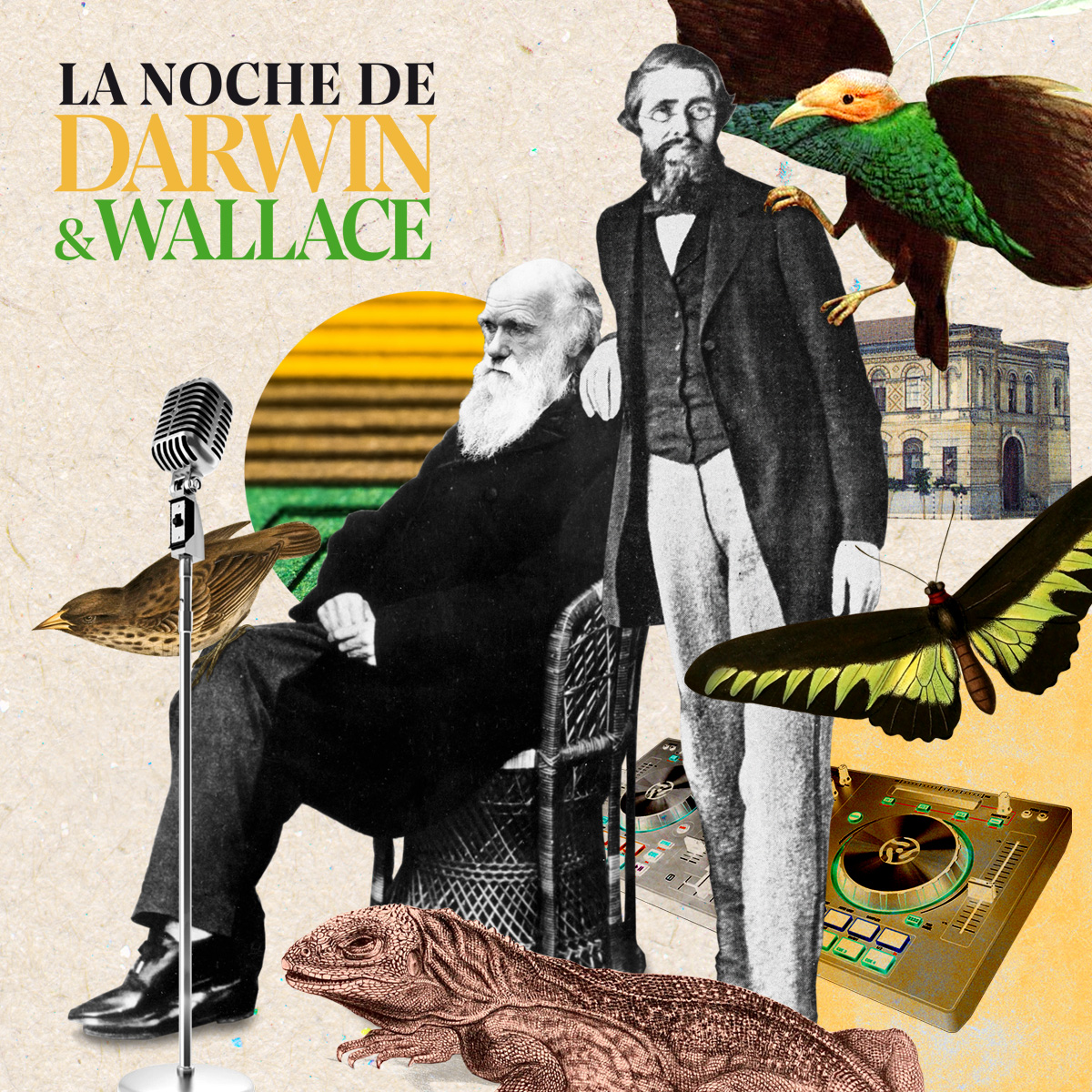 Cartel Noche de Darwin y Wallace