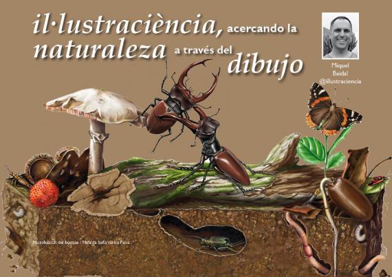 Portada del artículo "Ilustraciencia, acercando la naturaleza a través del dibujo" de la revista NaturalMente nº 7