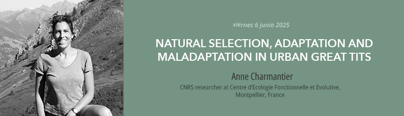cartel del seminario del 6 de junio 2025 impartido por Anne Charmantier