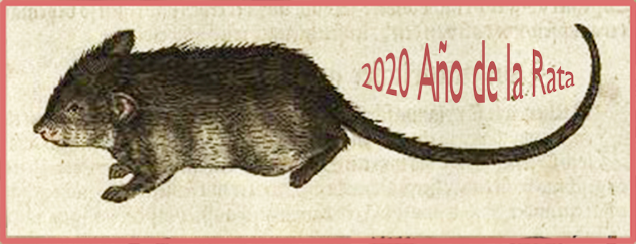 Ilustración de una rata que simboliza el año de la rata