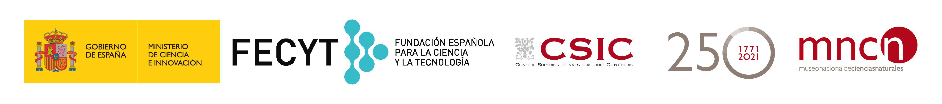 Logos Ministerio, CSIC, MNCN, FECYT