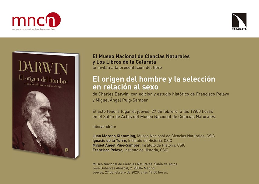 presentación del libro sobre Charles darwin
