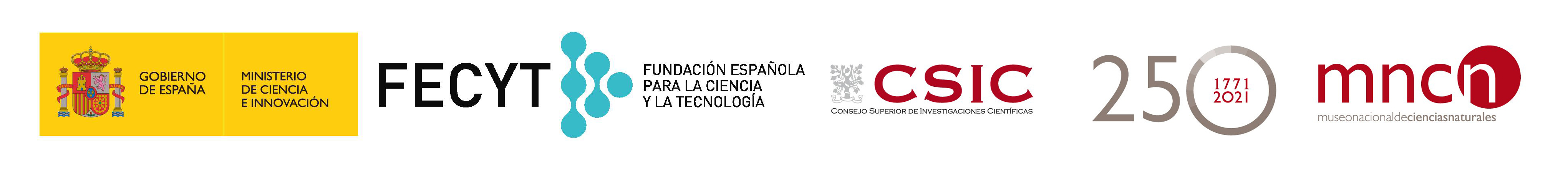 Logos Ministerio, CSIC, MNCN, FECYT