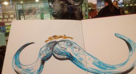 Imagen de un dibujo de uno de los participantes en el curso