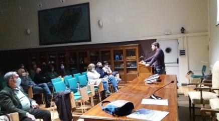 Javier Gómez Aoiz en el Salón de actos del Museo