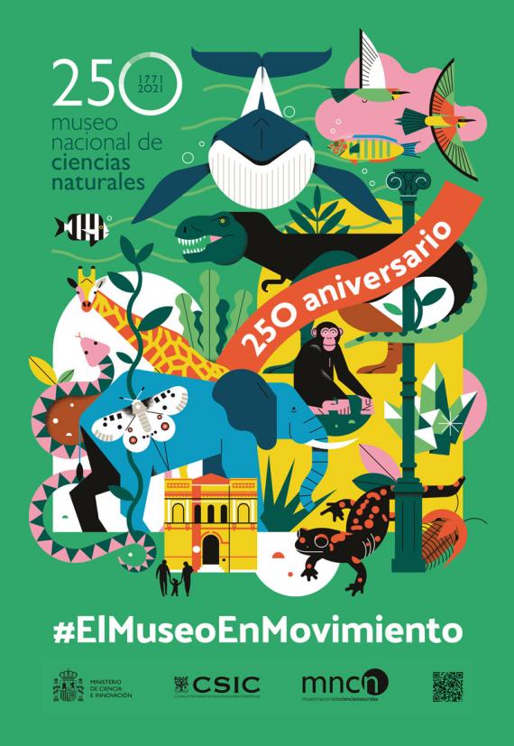 Cartel que celebra los 250 años del MNCN