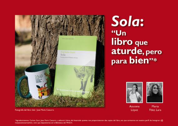 Sola:  “Un  libro que  aturde, pero  para bien"