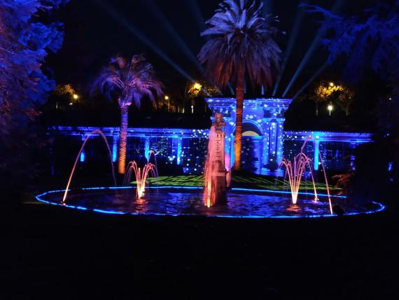 Iluminación navideña del Real Jardín Botánico de Madrid en la navidad de 2021. /Xiomara Cantera