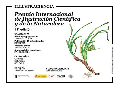 cartel que anuncia el Premio Internacional de Ilustración científica y de la Naturaleza