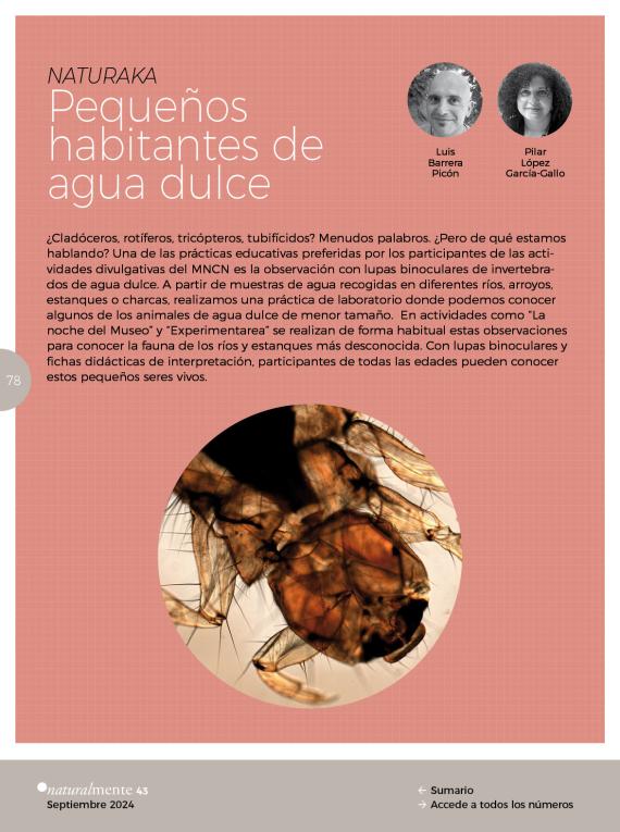 Naturaka. Pequeños habitantes de agua dulce