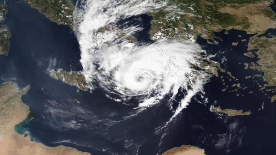 Imagen de satélite de un ciclón mediterráneo 