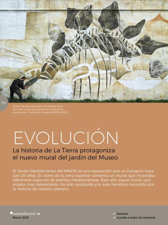 Evolución. La historia de La Tierra protagoniza el nuevo mural del jardín del Museo