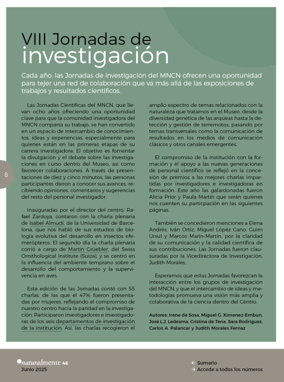 VIII Jornadas de investigación
