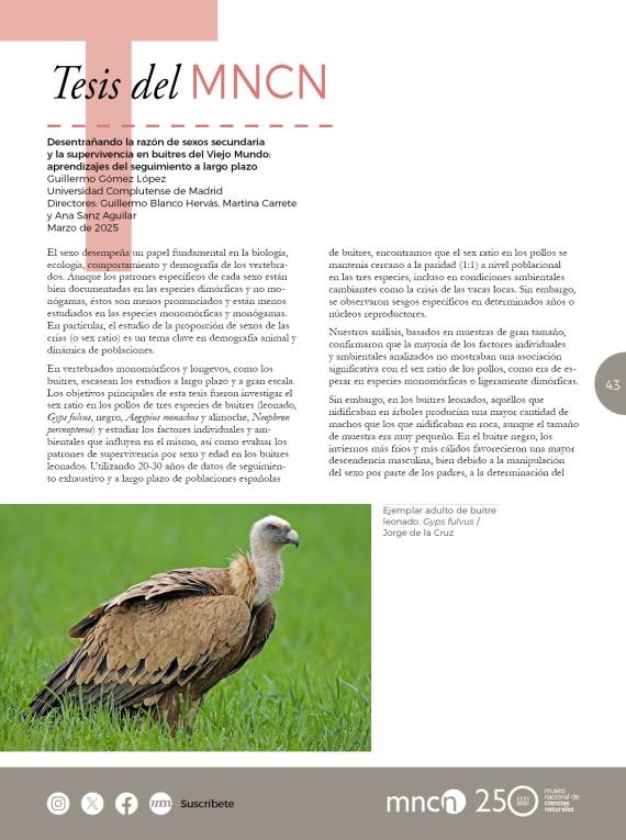 Tesis del MNCN en NaturalMente 46