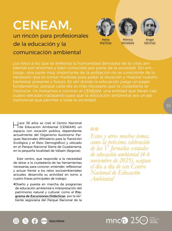 CENEAM. Un rincón para profesionales de la educación y la comunicación ambiental
