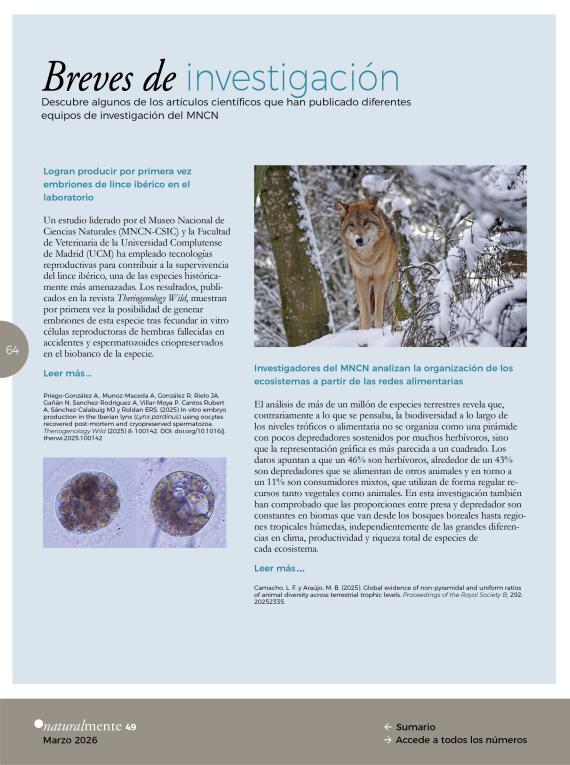 Breves de investigación en NaturalMente 49