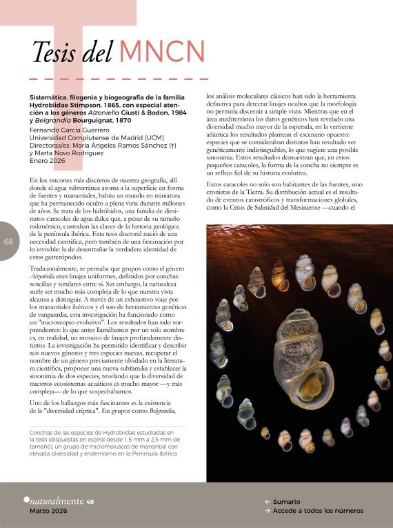 Tesis del MNCN en NaturalMente 49
